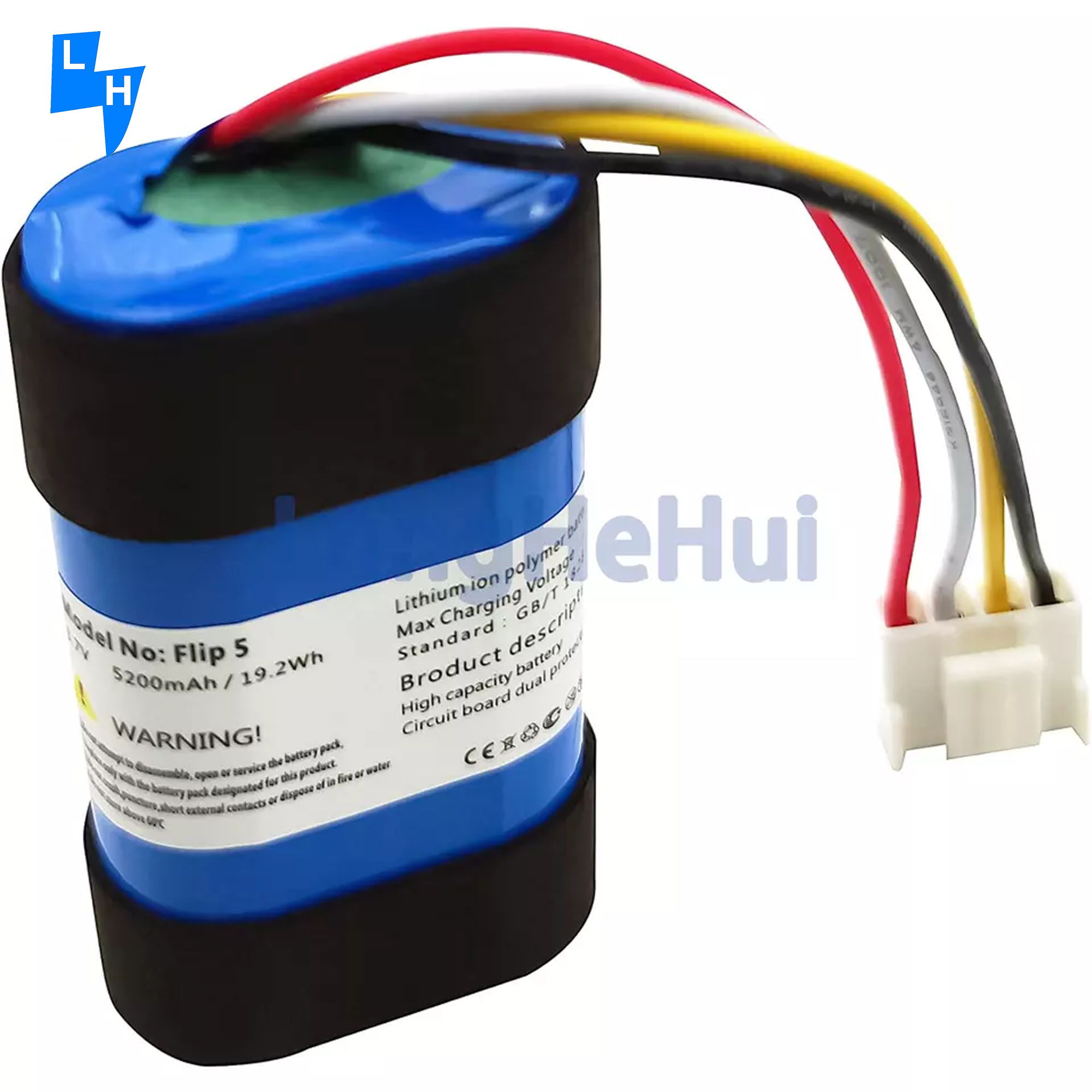 Rechargeable Li-polymer 1INR 19/66-2 ID1060-B Speaker Battery for JBL-Flip 5 3.7V 5200mah