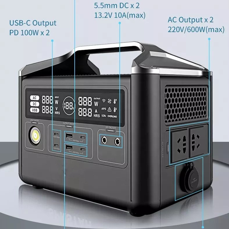 LiFePO4 Lithium Battery Energy Storage Rechargeable OEM ODM 2000W 3000W Solar Charging Generator Portable Power Station