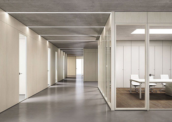Sound Acoustic Glass Partition Long Service Life Single Glass Partition Wall Full Version