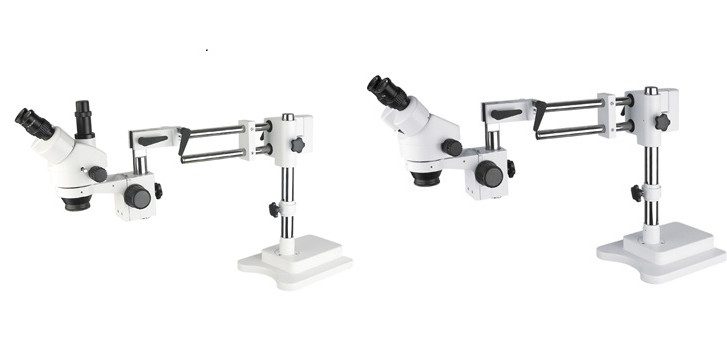 Binocular Boom Stand Stereo Zoom Microscope Double Arm For PCB Inspecition