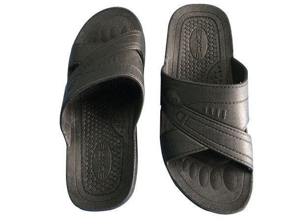 Anti static ESD Slipper Cross Type SPU Material Color Blue Black White w/ESD Logo