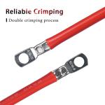20CM-100CM 6AWG Silicone Wire UPS Battery Silicone Rubber Cable With Lug