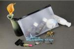 Zip lock frosted plastic slider PVC zipper packing bag for underwear / clothing