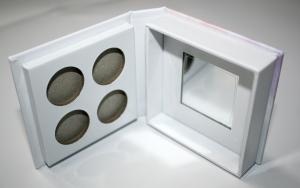 Wholesale White Empty Baked Eyeshadow Palette C2S Paper 27mm Diameter from china suppliers