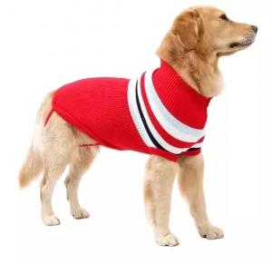 Wholesale Stripe Big Dog Sweater Winter Warm Chihuahua Golden Retriever Coat Puppy Suit from china suppliers
