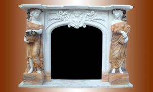 Wholesale Nature Marble Statue fireplace mantel,China stone carving fireplaces supplier, decorative fireplace  mantel for indoor from china suppliers