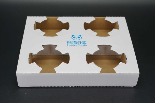 Factory Wholesale Custom Coffee Cardboard Cup Holders Eco Friendly Boba Bubble