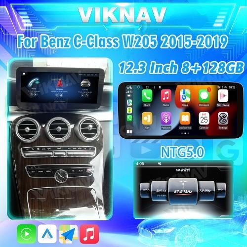Viknav 12.3 Inch Android Car For Mercedes Benz C W205 GLC X253 V W447 X 2015