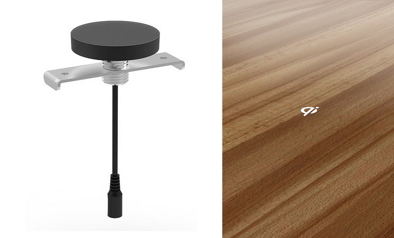 φ62x11.5mm Invisible Fast Wireless Charger , 75g Under Desk Charging Station
