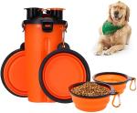 2 Collapsible Dog Travel Water Bowl Bottle For Outdoor Portable Pet Water Bottle