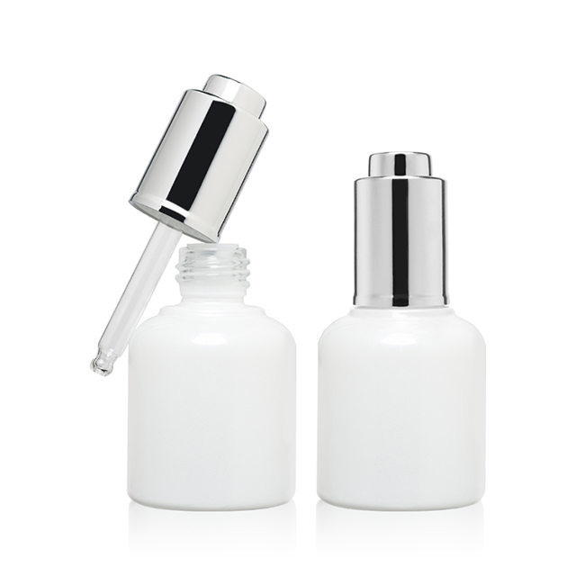 35ml OEM White Skin Care Bottle Glass Container With Dropper