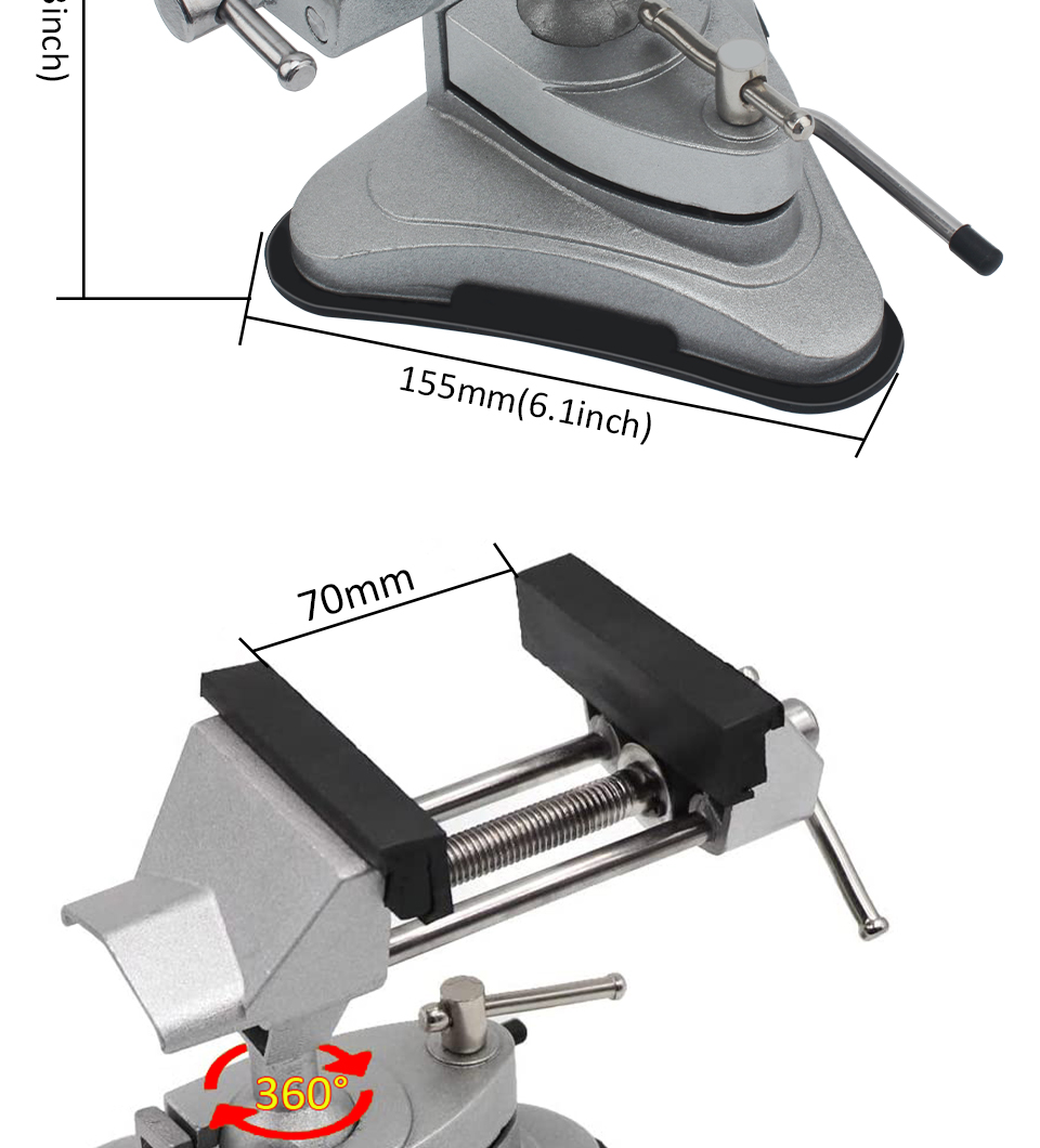Vacuum Jewelry Accessories Tools Jewellers Bench Vice 360 Degree