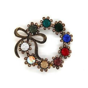 Wholesale Ancient Bronze Vintage Shoe Buckle Replacement Circular Crystal Buckle from china suppliers