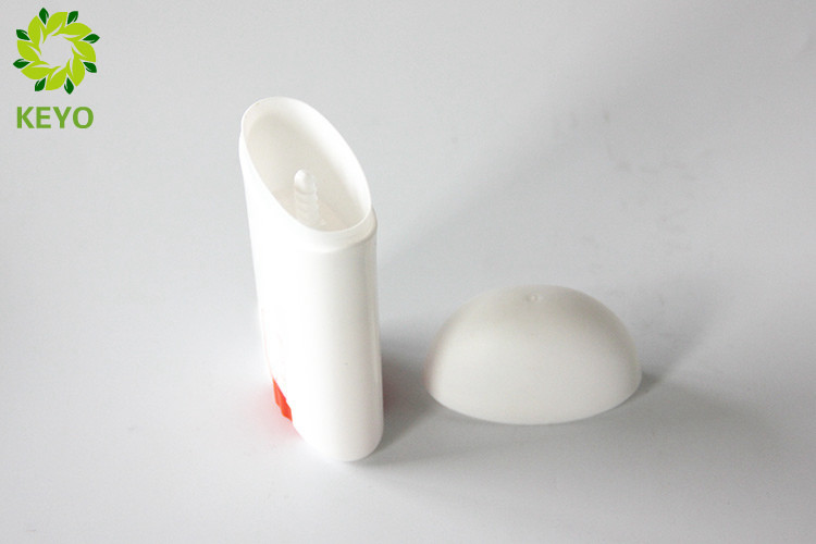 60g White Plastic Deodorant Stick Containers Oval Shape With Press Cap