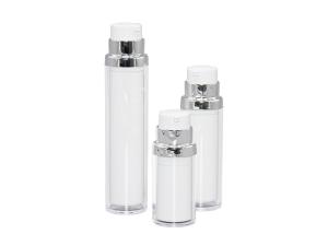 Wholesale UKA65 Skin Care 15ml 30ml 50ml Double Wall Vacuum Bottle With Silver Shoulder from china suppliers