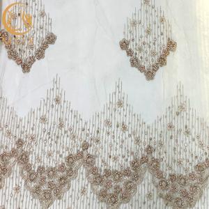 Wholesale Special Occasions Handmade Beaded Sequined Embroidered Dress Lace Fabric from china suppliers