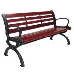 Wearproof 1400*560*800mm Cast Iron And Wood Garden Bench