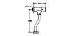 Self Closing Toilet Flush Valves Single Hole Wall Mounted Water Tap for