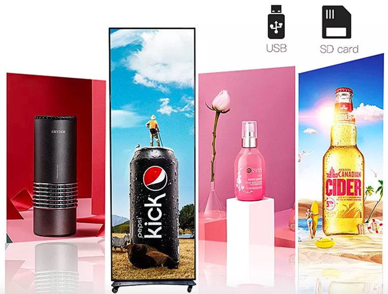 Hd Advertising High Brightness Poster Led Screen Vertical Digital Signage Display