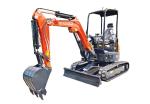 Red Mini Excavator 2600kg Tailless Bucekt 0.09M3 With Cabin Euro 5 Rubber Track