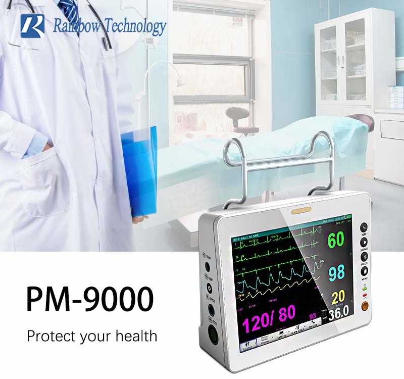 8 Inch Portable Patient Monitor For Hospital Wall Mounted Stand Optional