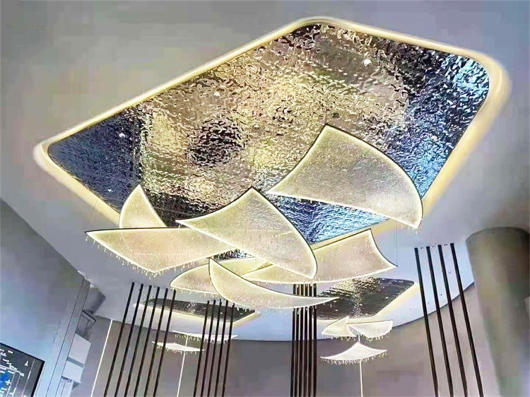 Anodized Silver Stainless Steel Ceiling Panel Moisture Proof Water Ripple Sheet For Ceiling