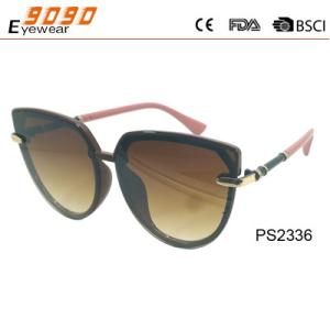 Wholesale Over-size plastic Sunglasses ,UV400 Protection Lens,a little metal on the temple from china suppliers