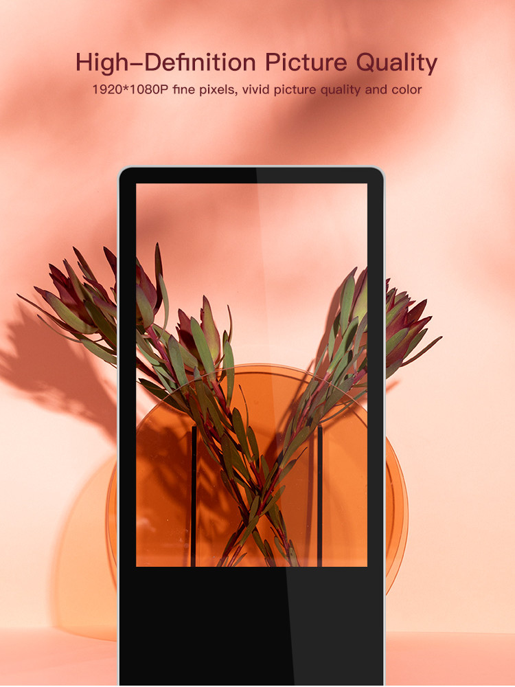 UHD Indoor Multi Touch LCD Display Kiosk Floor Standing Advertising Display