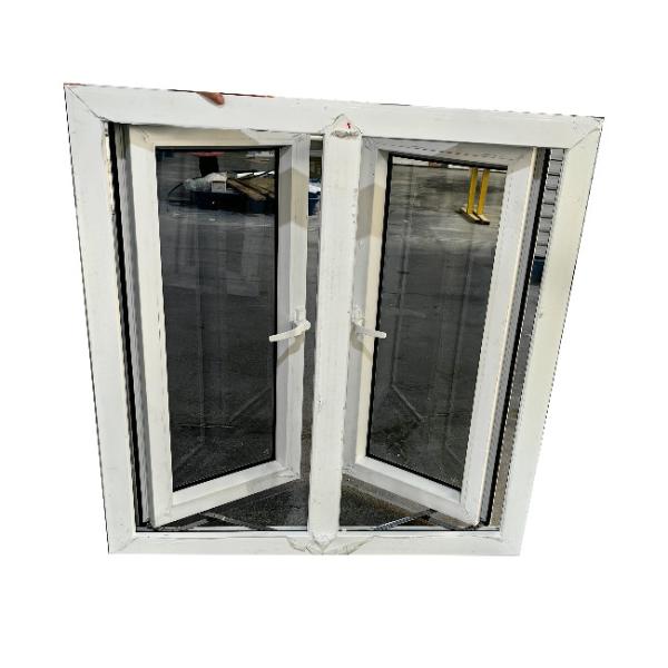 Silver / White / Gray PVC House Glass Casement Windows For Hurricane Impact