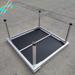 Black Aluminum Alloy 4 Legs 2.62ft Exhibition Diy Stage Platform