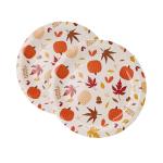 Polychrome Bamboo Birthday Elegant Eco Friendly Disposable Dinner Plates