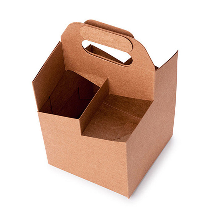 Heavy Duty Cardboard Beer Trays 4-6 Pack Custom Printed With Handles