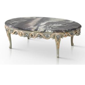 Wholesale Italian Style Classic Carved Wood Marble Coffee Center Table Living Room Furniture For Sale from china suppliers
