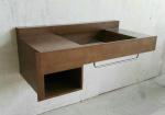 wooden bathroom vanity with metal bar,floating vanity cabinets,wooden vanity V
