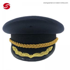 Wholesale 54-60cm Hand Made Officer Peaked Hat Tweed Street Wear Uniform Grade from china suppliers