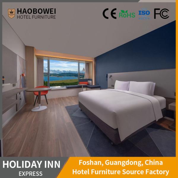 Four Star Hotel Furniture Set Foshan Standard Double Bedroom With ISO 14184