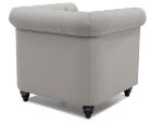 Chesterfield Classic Linen fabric upholstery 1-seater sofa,lounge chair,living
