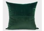 Forest Green Decorative Throw Pillows Geometric Embroidered 100% Velvet