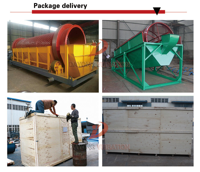 Easy Maintenance Limestone Drum Trommel Separator Screen With Belt Conveyor