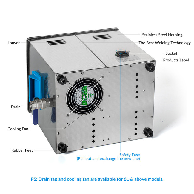9L 200W Ultrasonic Cleaning Machine Ceramic Heater GT SONIC Ultrasonic Cleaner