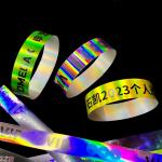 Factory Wholesale Laser Glitter Wrist Strap Soft Thin Custom Style Barcode Logo