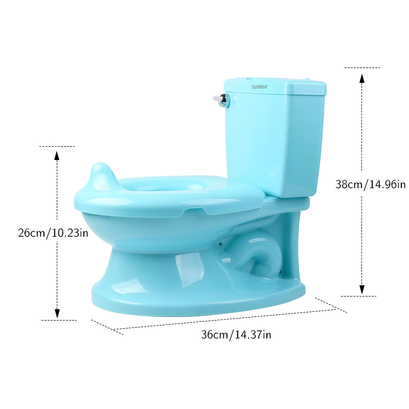 Custom Logo Print Blue Baby Potty Toilet with EN71 Certified Materials