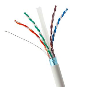 Wholesale White FTP CAT6 Cable LSZH Jacket Network Cable 23AWG 1000FT For Safe Transmission from china suppliers