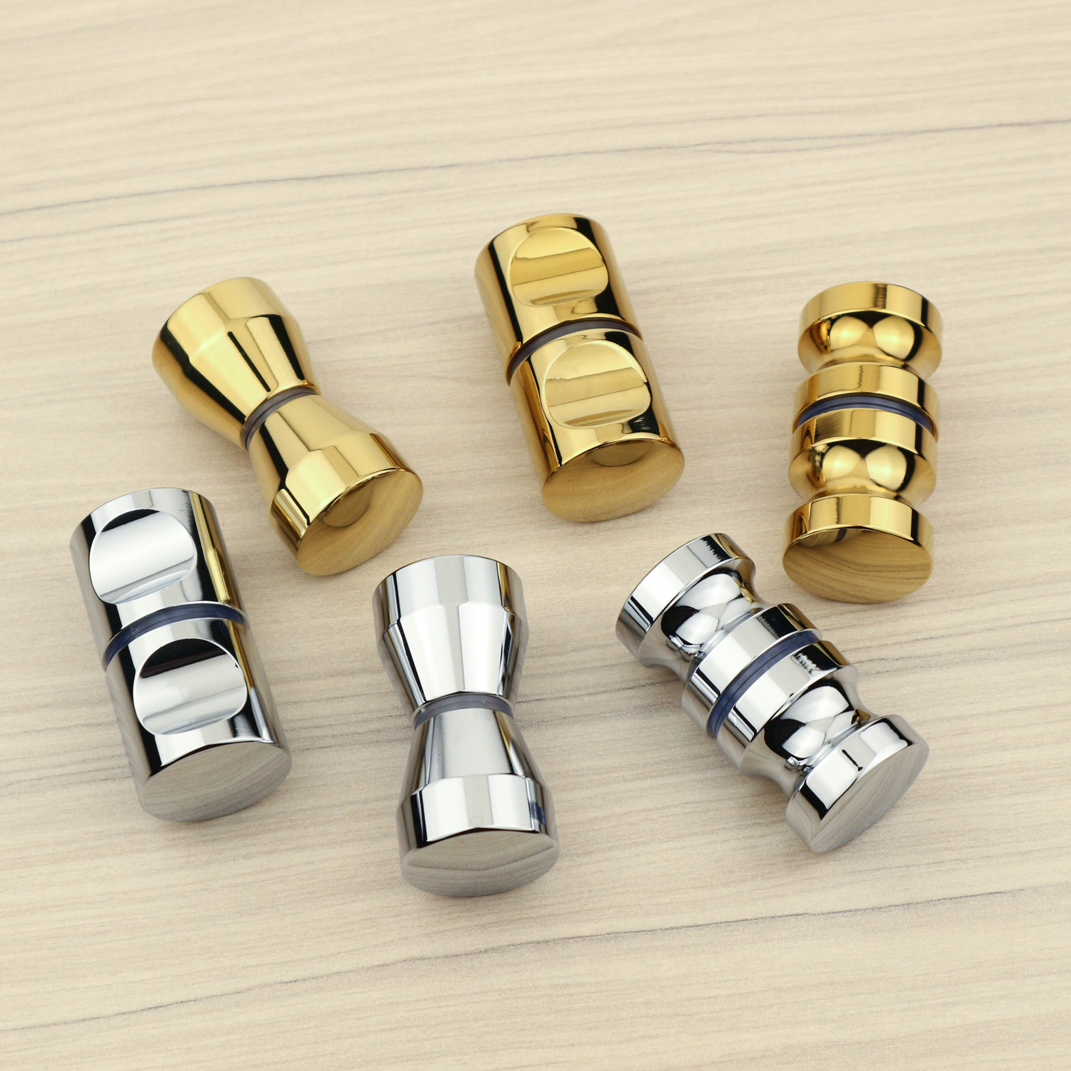 Round Bathroom Door Knobs for Shower Room Glass Sliding Door in 19/20/22mm Diameter