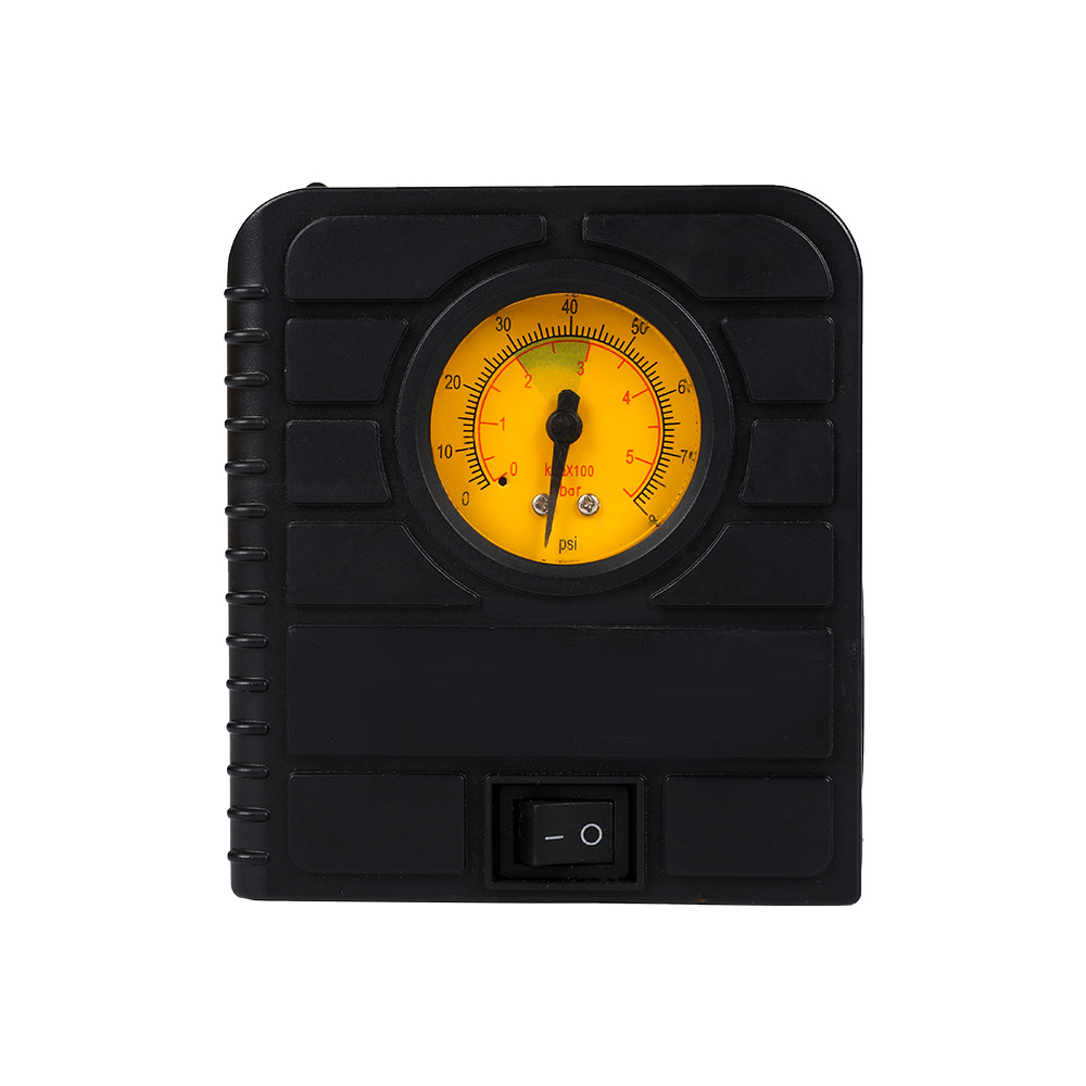 Car Air Compressor Tire Pressure Monitor with 41CM Air Hose and On/Off Switch DC 12V