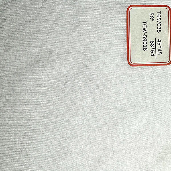 Four Seasons Polyester Cotton Cloth Bleached Or Semi-bleached Finish For Market