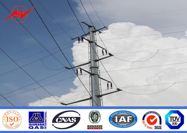 Electrical Steel Tubular Pole / Galvanised Steel Poles For Distribution Line