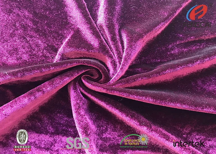 50D FDY 4 Way Stretch 1.5mm pile KS Korea spandex Velvet Fabric for Garment