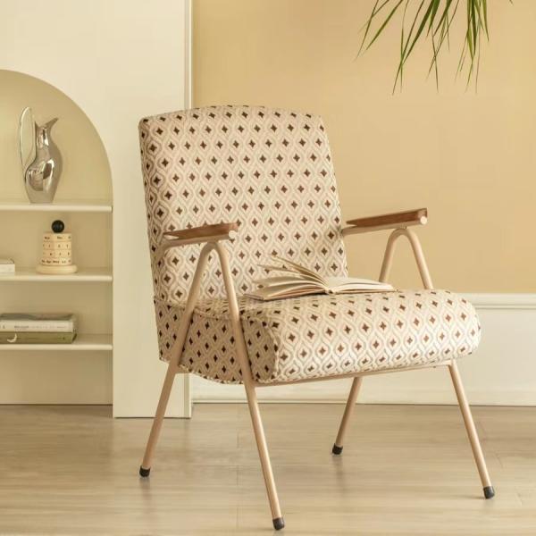 Literary Star Spot Velvet Accent Chair Hotel Home Coffee Shop Fabric Dining