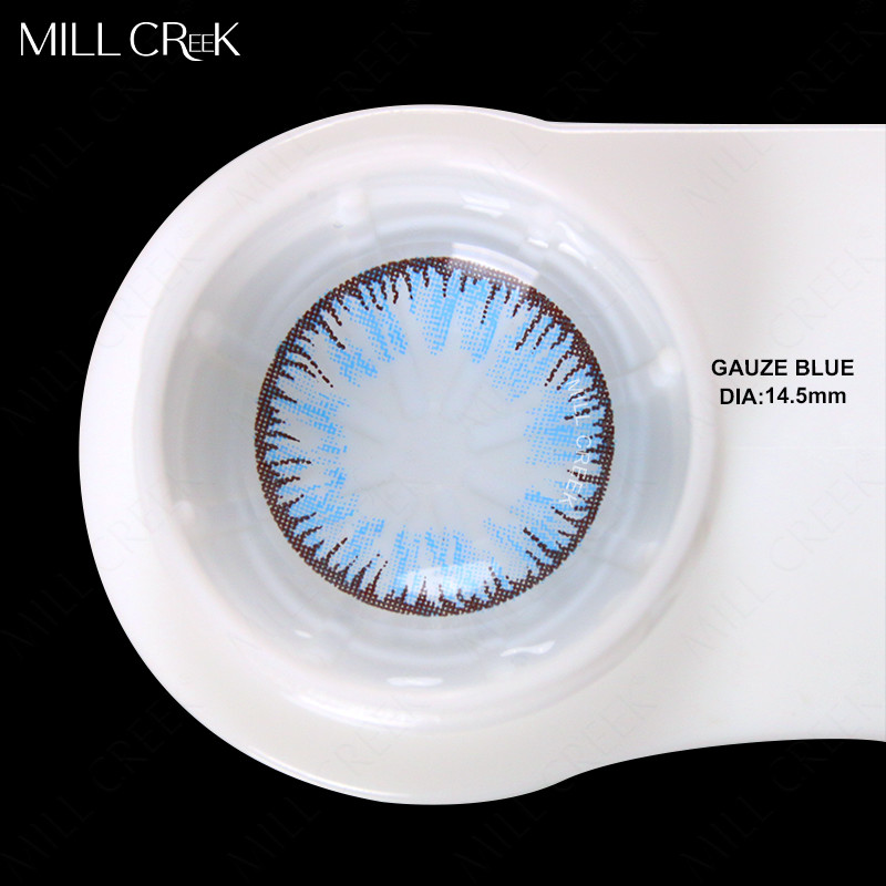 14.0mm Colored hazel Blue Eye Contact Lenses Looking Fresh Circle For Costume